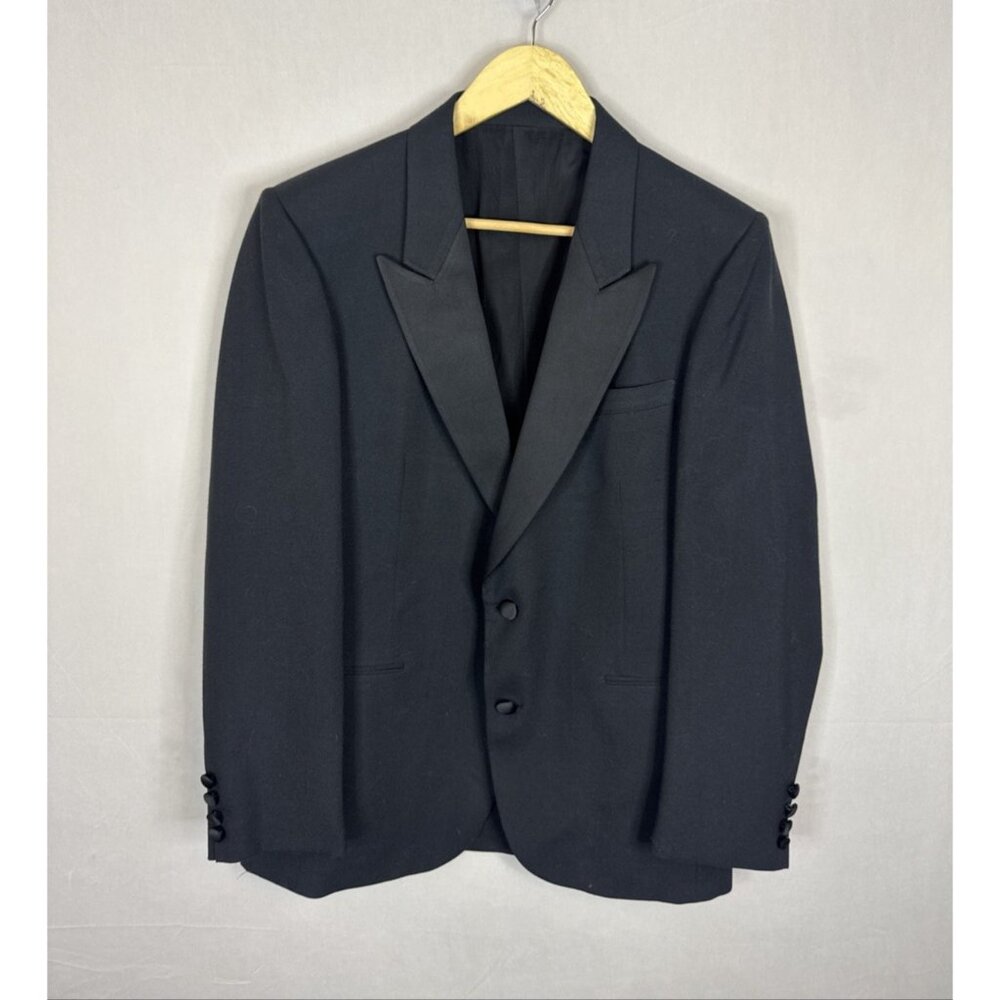 Tradition Men‎ 38 Tuxedo Jacket Black Peak Lapel Formal Blazer